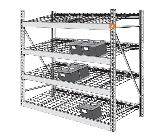 Wide Span Gravity Feed Battery Rack