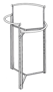 Three Level Circular Rack Double Post