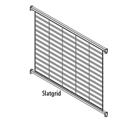 LUQB(TYPE)DP(NW)(NH)-Luxe Queuing Wire Grid Backs with Two (2) Panels Per Section