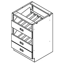 Pharmacy Metal Cabinet Bottle Unit