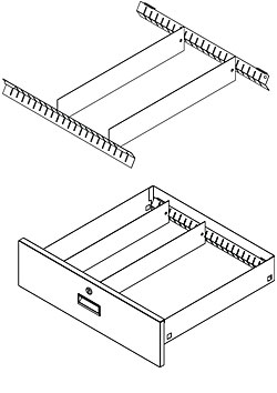 Pharmacy Metal Cabinet Drawer Divider System