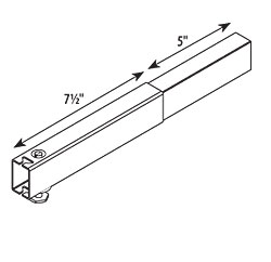 Tubular Pharmacy Wall Upright Shoe Extension