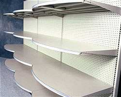 (OPT)RF(TYPE)-(NW)(ND)-Standard Upper & Base Shelf with Radius Front