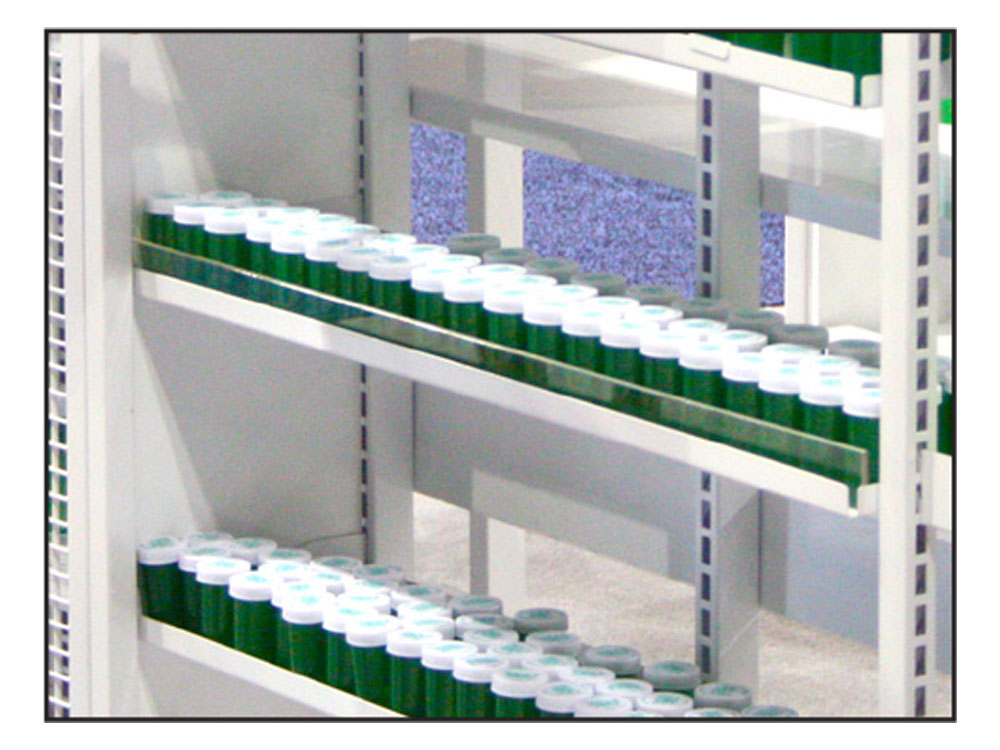 Tubular Pharmacy Shelf Acrylic Front