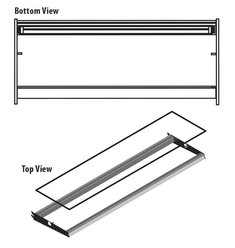 LUSANL-(NW)(ND)-(OPT2)-Lighted Upper Shelf Assembly
