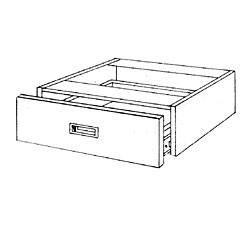 Pharmacy Wood Single Drawer