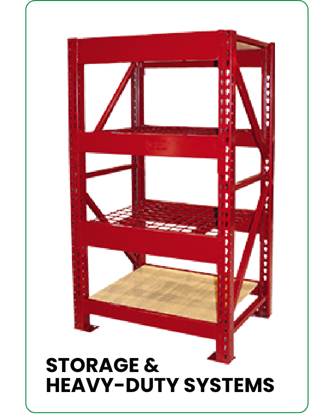 Heavy-duty store fixtures for retail storage
