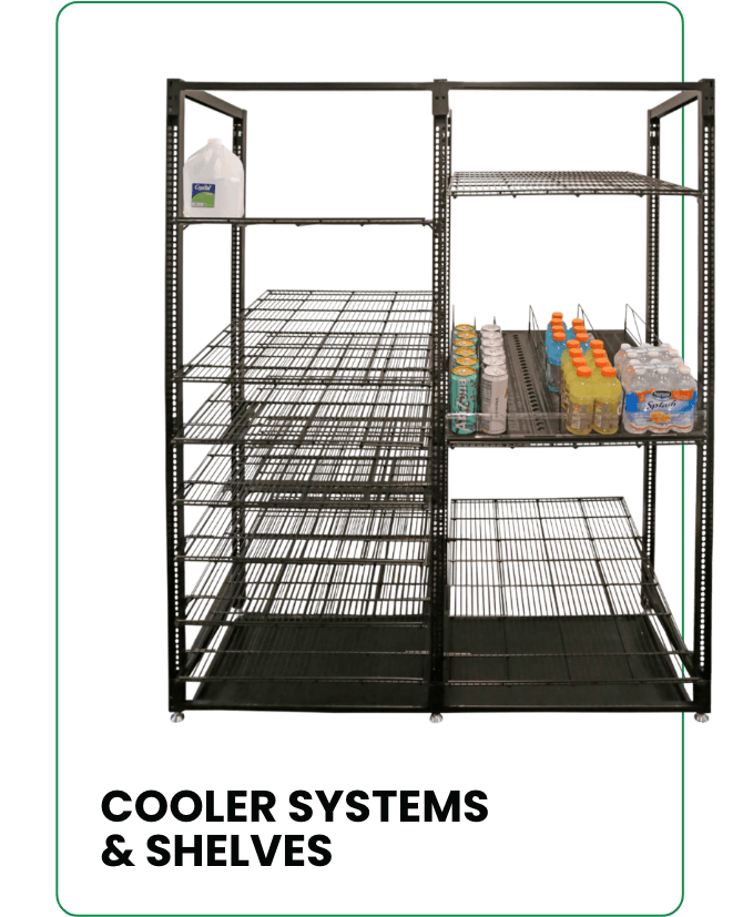 Cooler shelving for refrigerated retail displays