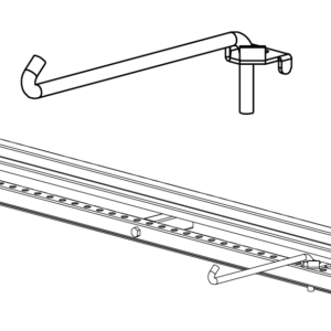 Vertical Divider Arm with 45° Hook
