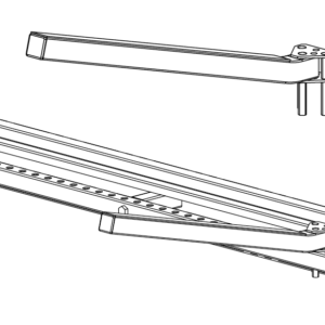 Vertical Divider Arm with 15° Uptilt, Heavy-Duty