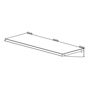 Metal Slatwall Shelf, Heavy-Duty