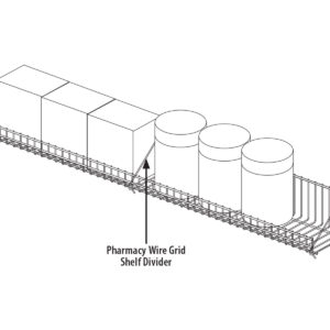 Pharmacy Wire Grid Shelf Divider