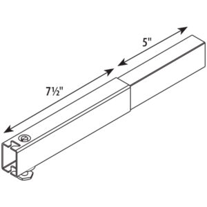 Tubular Pharmacy Wall Upright Shoe Extension