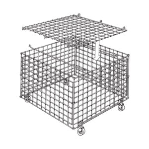 Wire Grid Dump Table - Heavy-Duty