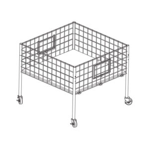 Wire High Rolling Bulk Basket